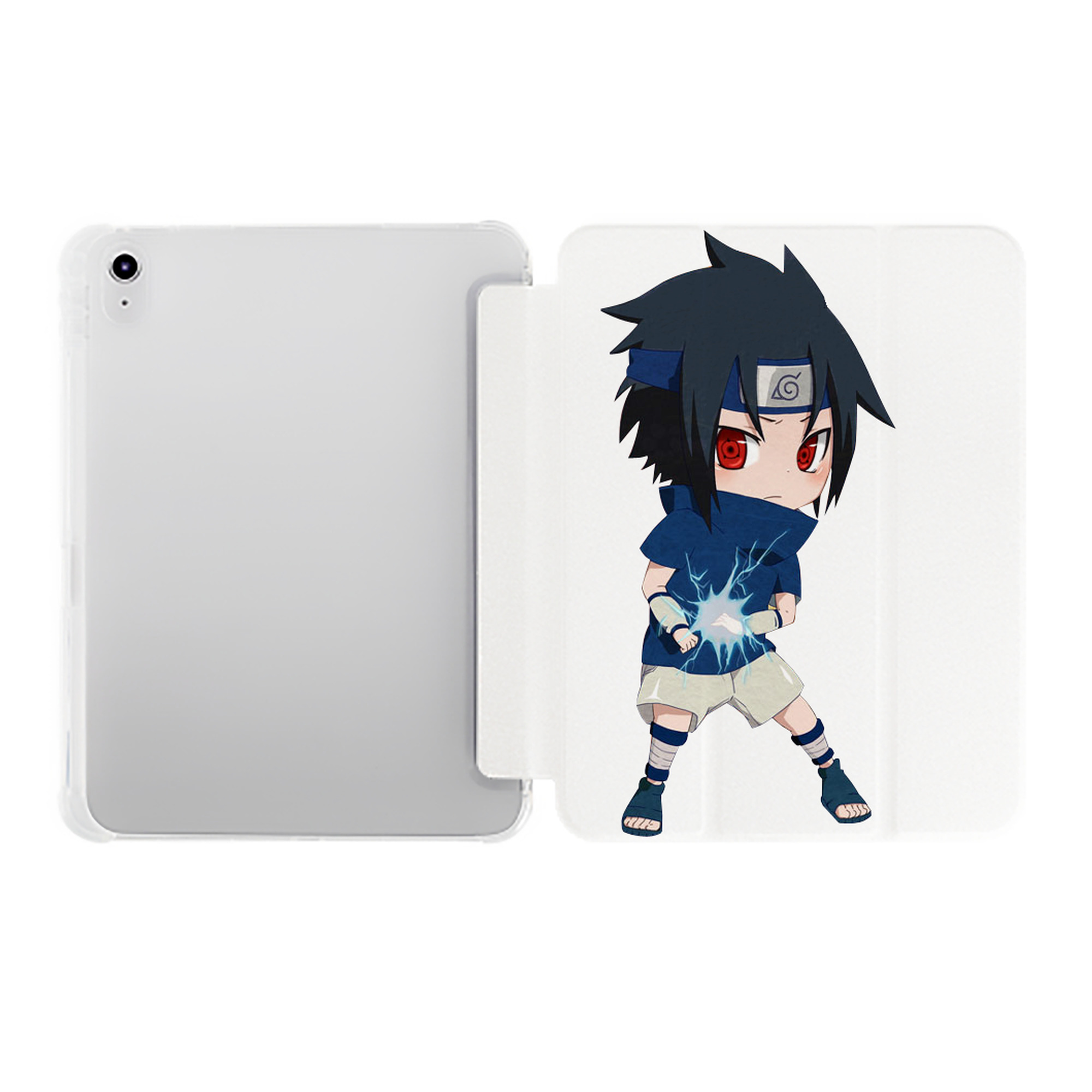 （画像用） NARUTO -ナルト- うちは サスケ Uchiha Sasuke IPad ケース ペン収納付き 三つ折りスタンド PUレザー×シリコン 対応機種9.5/10.5/10.9インチ